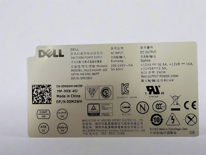 Dell 240W 0M2WH Rating label 