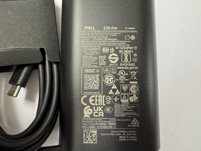 Dell 100W USB-C AC Adapter Charger  JC22F JRF1C YX3RY 17P6N GX5NR 8T03C