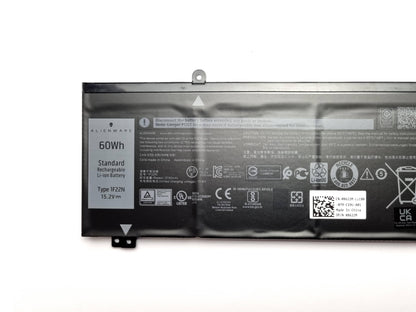 Dell G Series & Alienware M15, M17  Battery 60Wh 4 Cell 1F22N 8622M HYWXJ Dell Alienware