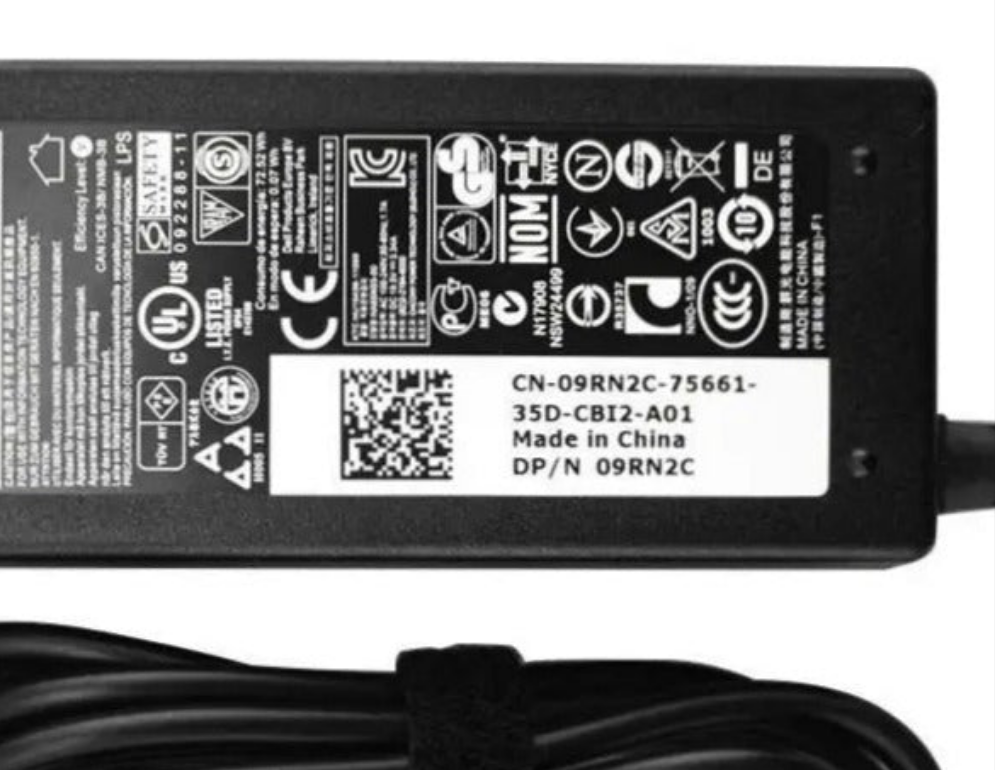 New genuine replacement Dell New Inspiron / Latitude / Vostro laptop charger 65w 6TM1C 06TM1C