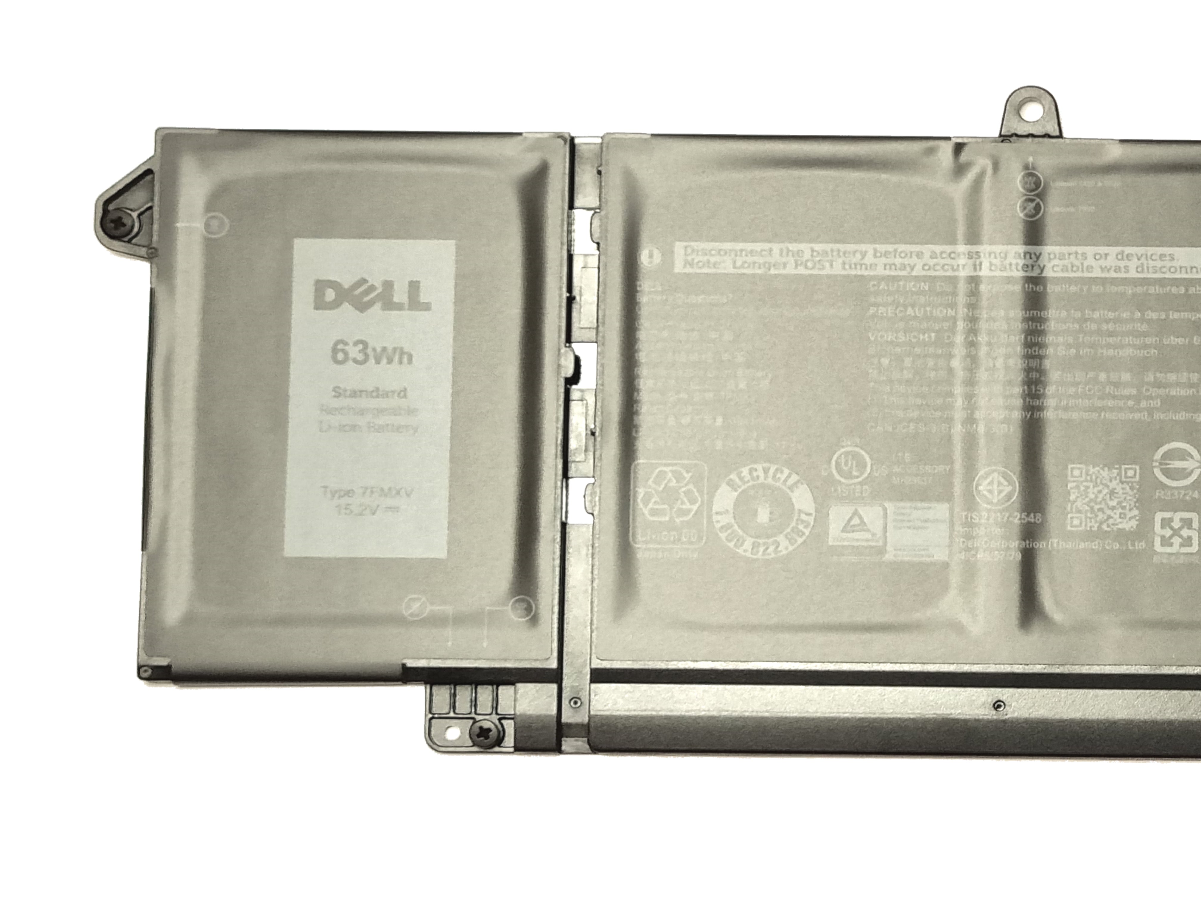 Dell Latitude 5320 7320 7420 15 7520 Battery 4 Cell 63Wh 7FMXV