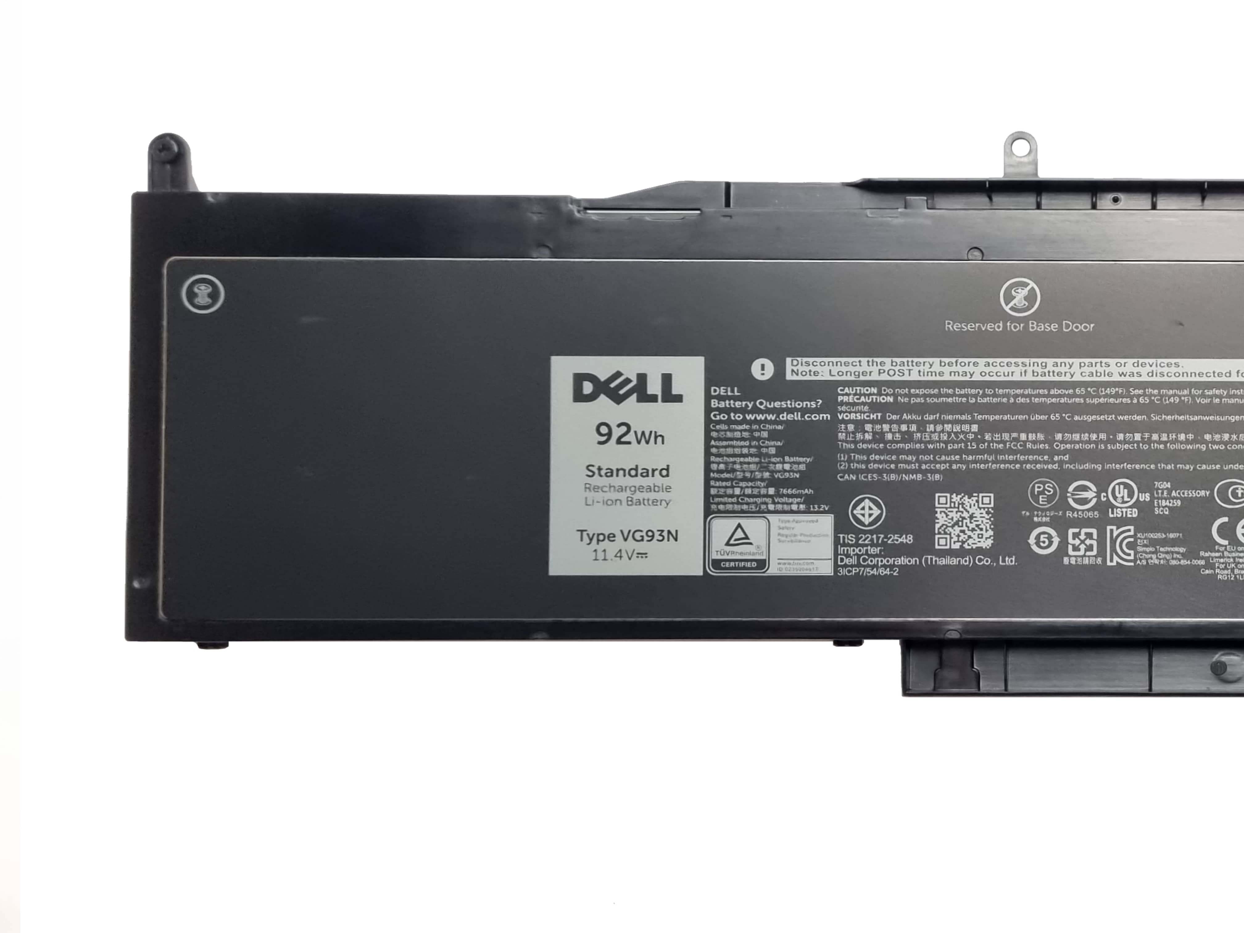 Dell Precision 3520 3530, Latitude 5580 5590 Battery VG93N WFWKK